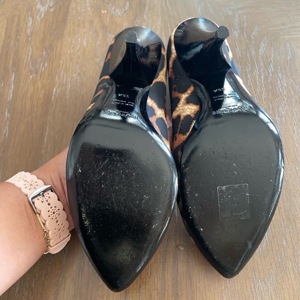 Yves Saint Laurent Black and Brown Embellished Heels - Picture 5 of 10